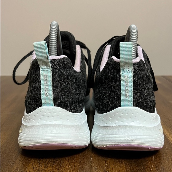 Sketchers Arch Fit Air Cooled Comfy Wave Womens Size 8.5 Black Lavender - Picture 6 of 14